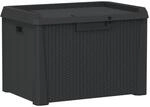 vidaXL Gartentruhe Anthrazit 125 L PP