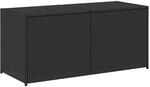 vidaXL Gartentruhe Schwarz 283L Poly Rattan