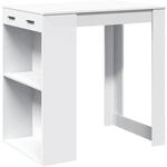 vidaXL Bartisch Wei&szlig; 102x70x103,5 cm Holzwerkstoff 3309321