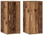 vidaXL Schuhschr&auml;nke 2 Stk Altholz-Optik 32x35x70 cm Holzwerkstoff 856705