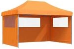 vidaXL Partyzelt Faltbar Pop-Up mit 3 Seitenteilen Orange