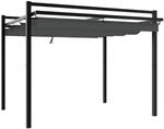vidaXL Gartenpavillon mit Ausziehbarem Dach Anthrazit 3x3 m Aluminium