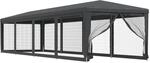 vidaXL Partyzelt mit 10 Mesh-Seitenw&auml;nden Anthrazit 3x12 m HDPE