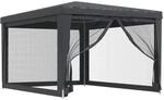 vidaXL Partyzelt mit 4 Mesh-Seitenw&auml;nden Anthrazit 3x4 m HDPE