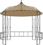 vidaXL Pavillon 300x290 cm Taupe Rund