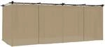 vidaXL Pavillon mit Vorh&auml;ngen Taupe 6x3 m Stahl