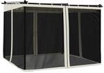vidaXL Pavillon mit Netzw&auml;nde Creme 3x3 m Stahl