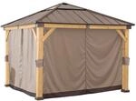 Sunjoy Zedernholz Gazebo Vorhang 336 cm x 336 cm Khaki