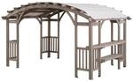 Sunjoy Pergola Dajti Zedernholz 427 cm x 305 cm Grau
