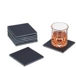Relaxdays Untersetzer Schiefer Anthrazit 8er Set 10 cm x 10 cm x 0,7 cm 140 g