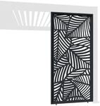 Weide Dekorative Aluminium Wand f&uuml;r Weide Pergola 0,93m Blattdesign in Anthrazit