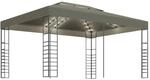 vidaXL Pavillon mit LED-Lichterkette 3x4 m Taupe