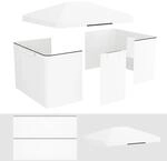 Outsunny Ersatz-Vordach PE Wei&szlig; 360L x 300B x 270H cm