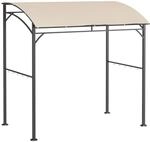 Outsunny GrillPavillon Metall Polyester Beige Schwarz 215B x 150T x 182/220H cm