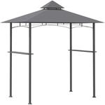 Outsunny GrillPavillon Stahl Polyester Grau Schwarz L245 x B148 x H252cm
