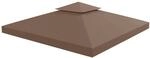 Outsunny Ersatz-Vordach Polyester Pavillondach Kaffee 3 x 3 m