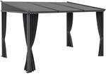 Outsunny Pergola&nbsp;Gazebo Aluminium Metall Dunkelgrau 365L x 255B x 205/242H cm