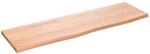 vidaXL Wandregal Hellbraun 100x30x2 cm Massivholz Eiche Behandelt 363680