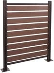 MCW Alu M&uuml;lltonnen-Zaun K57 Braun 130x110x6cm