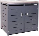 MCW 2er-M&uuml;lltonnenverkleidung H40 125x134x84cm Anthrazit