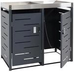 MCW 2er-M&uuml;lltonnenverkleidung H40b 110x115x62cm Anthrazit