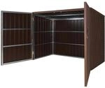 MCW M&uuml;lltonnenverkleidung J29 Braun 172x213x112cm