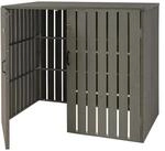 MCW 2-/4er WPC-M&uuml;lltonnenverkleidung J28 Grau 115x140x100cm
