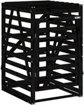 vidaXL M&uuml;lltonnenbox Schwarz 84x90x128,5 cm Massivholz Kiefer