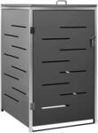 vidaXL M&uuml;lltonnenbox Edelstahl f&uuml;r 1 Tonne 69x77,5x115 cm Edelstahl