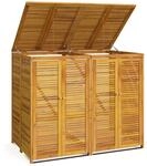vidaXL M&uuml;lltonnenbox f&uuml;r 2 Tonnen 140x89x117 cm Massivholz Akazie
