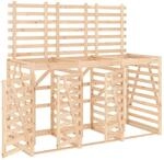 vidaXL M&uuml;lltonnenbox f&uuml;r 3 Tonnen Massivholz Kiefer