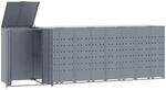 vidaXL M&uuml;lltonnenbox f&uuml;r 5 Tonnen Grau 345x79x117 cm Stahl
