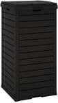 vidaXL Outdoor-M&uuml;lltonne Schwarz 41x41x86 cm Polypropylen 1669281