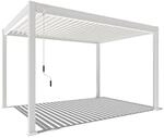 Weide Classic Alu-Stahl Pavillon 3 x 4 M Wei&szlig; Pergola Freistehend
