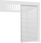 Weide Horizontale Lamellenwand f&uuml;r Weide Pergola 1,13m in Wei&szlig; aus Aluminium