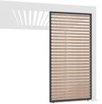 Weide Holzoptik Lamellenwand f&uuml;r Weide Pergola 1,13m in Anthrazit aus Aluminium