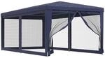 vidaXL Partyzelt mit 6 Mesh-Seitenw&auml;nden Blau 3x6 m HDPE