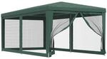 vidaXL Partyzelt mit 6 Mesh-Seitenw&auml;nden Gr&uuml;n 3x6 m HDPE