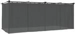vidaXL Pavillon mit Vorh&auml;ngen Anthrazit 6x3 m Stahl