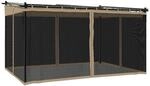 vidaXL Pavillon mit Netzw&auml;nden Taupe 4x3 m Stahl