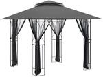 vidaXL Pavillon mit Seitenw&auml;nden Anthrazit 300x300x270 cm Stahl