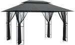 vidaXL Pavillon mit Seitenw&auml;nden Anthrazit 400x300x270 cm Stahl
