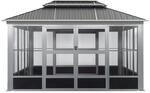 Sojag Pavillon & Kalt-Wintergarten Olan 1014 Schwarz 436 cm x 311 cm x 291 cm
