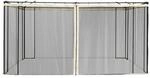 Outsunny Gazebo Moskitonetz Polyesterstoff Nylon Schwarz 352L x 207H cm