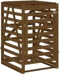 vidaXL M&uuml;lltonnenbox Honigbraun 84x90x128,5 cm Massivholz Kiefer