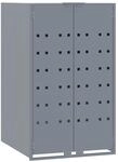 vidaXL M&uuml;lltonnenbox f&uuml;r 1 Tonne Grau 69x79x117 cm Stahl
