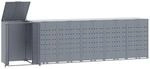 vidaXL M&uuml;lltonnenbox f&uuml;r 6 Tonnen Grau 414x79x117 cm Stahl