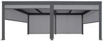 MCW Alu Pergola L41 mit 6x Seitenwand Anthrazit 3x6m