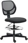Vinsetto B&uuml;rostuhl Verstellbarem 93-113 cm H&ouml;henverstellbar mit Rollen Schwarz