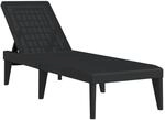 vidaXL Sonnenliege Anthrazit 186x60x29 cm PP